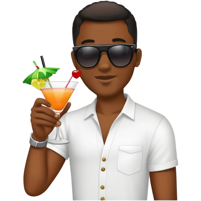 Fat Black man on spring break  emoji