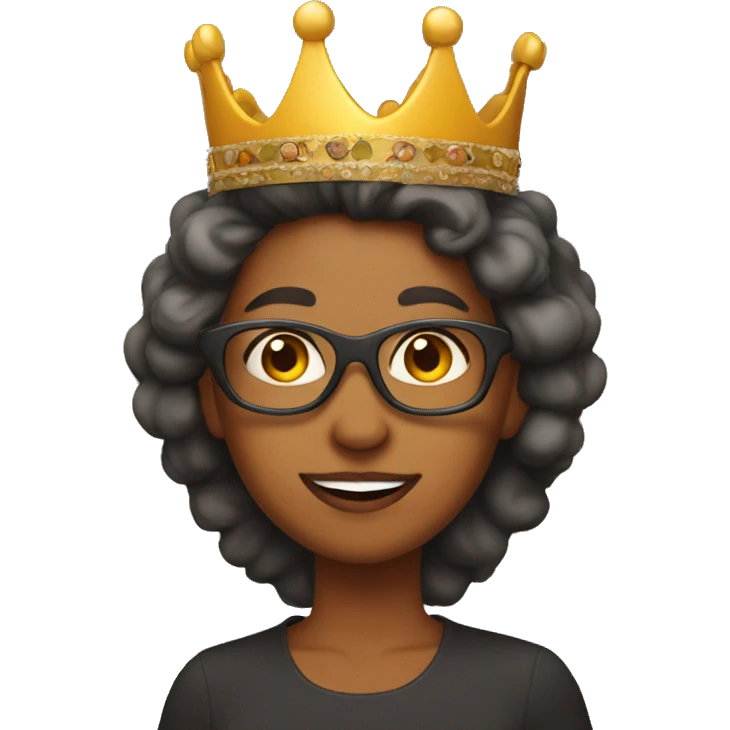 Cool single aunt at thanksgiving wearing a crown emoji