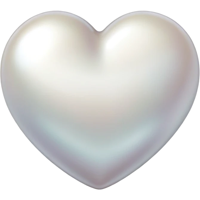 Heart of white pearls emoji