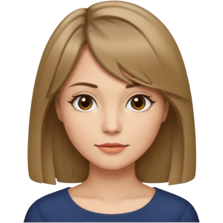włosy za ramiona grzywka taka na boki i na środku przedziałek i ciemne blond emoji
