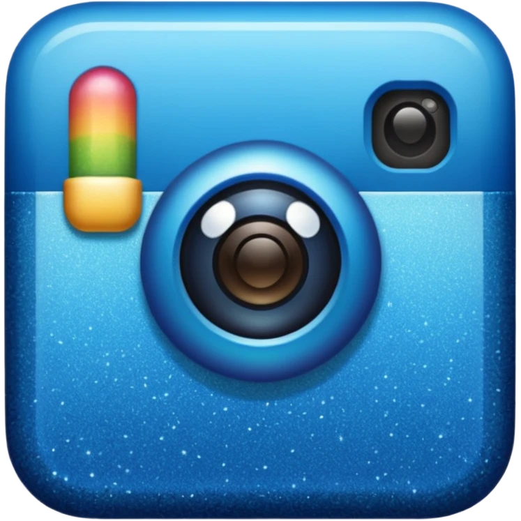 icon instagram glitter blue emoji