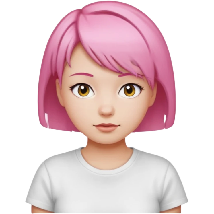 pink short hair girl emoji