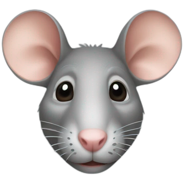 Realistic rat emoji