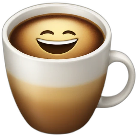 Smiling coffee emoji