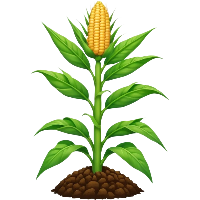 Cây bắp mọc trên đất emoji