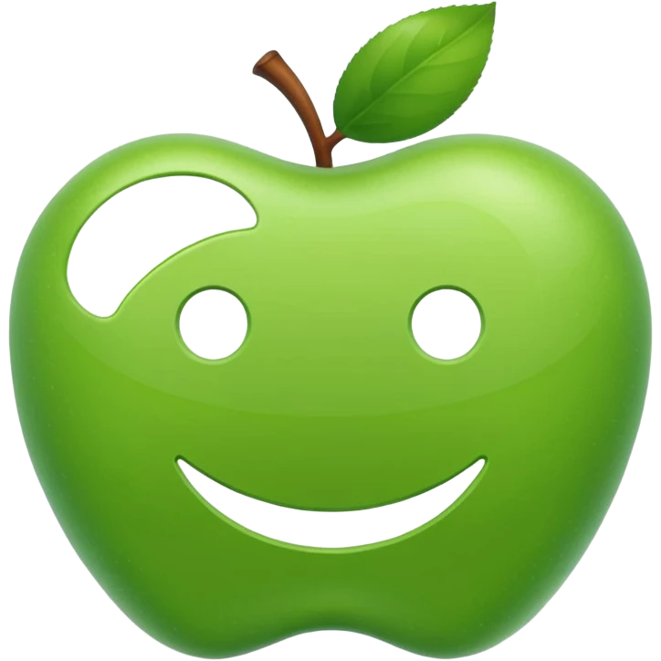 green icon with white angled code brackets apple style emoji emoji