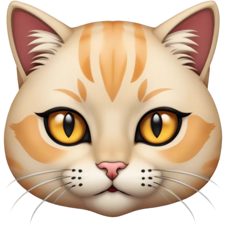 Baddie cat with lashes emoji
