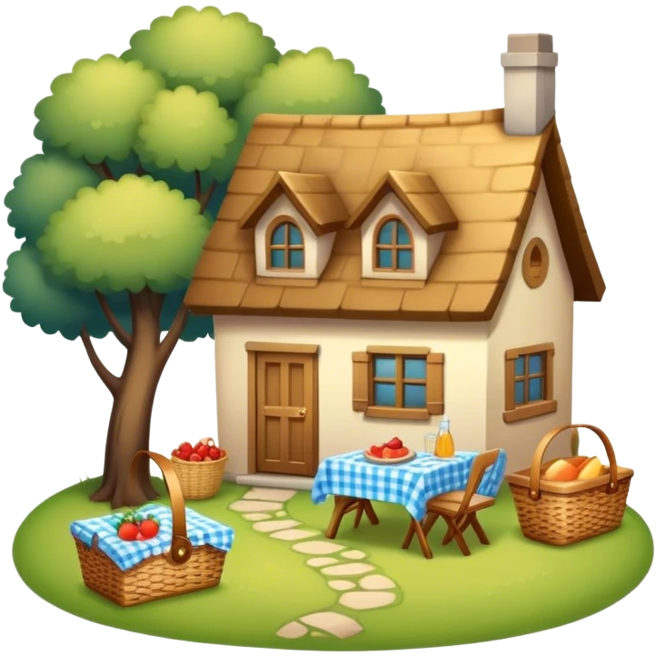 Cozy cottage Picnic basket emoji