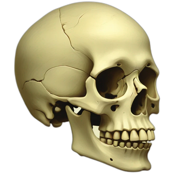 Skull of a Skeleton in vincent van gogh painting style emoji