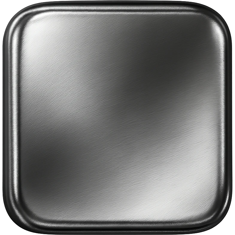 chrome style box, rounded edges, high gloss emoji