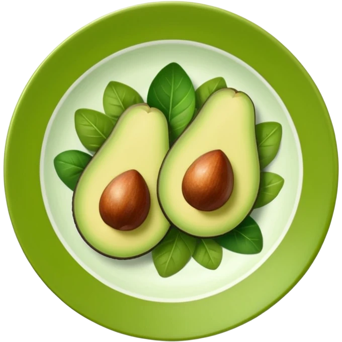 A stylized salad plate in greens or avocado with the hashtag #VogueBody. emoji