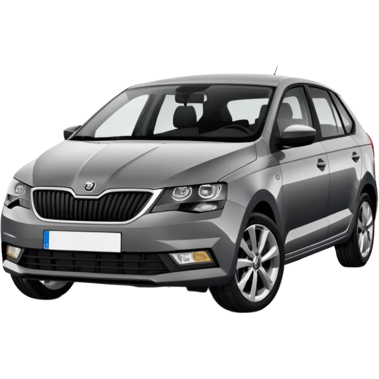 Dark grey Skoda Rapid 2018 spaceback emoji