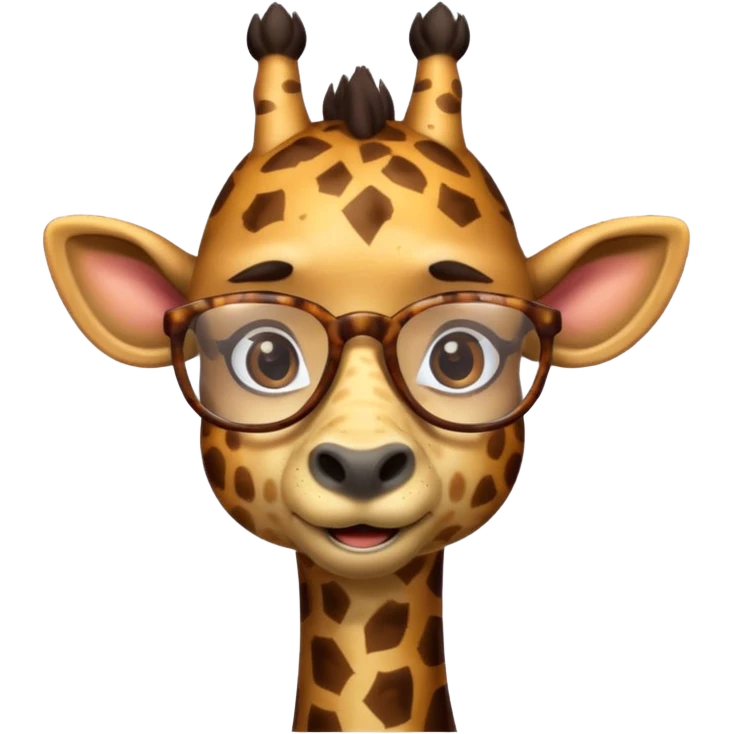 Giraffe with Glasses emoji