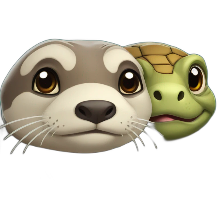 Loutre et tortue emoji