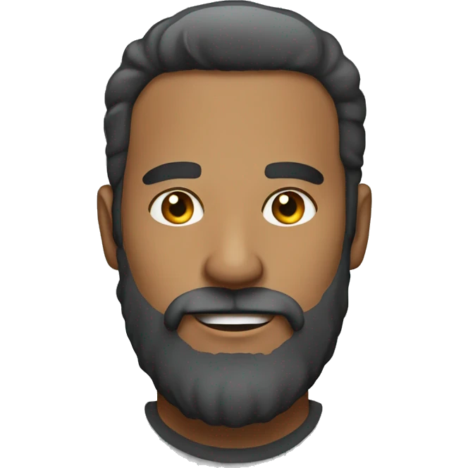 male portrait with beard indoors emoji