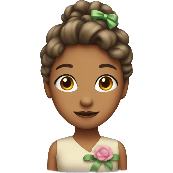 Girl with a bow in hair emoji