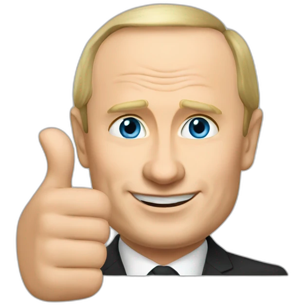Putin gives a thumbs up emoji