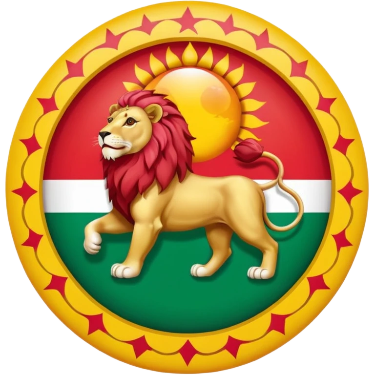 Irans flag with lion and sun emoji