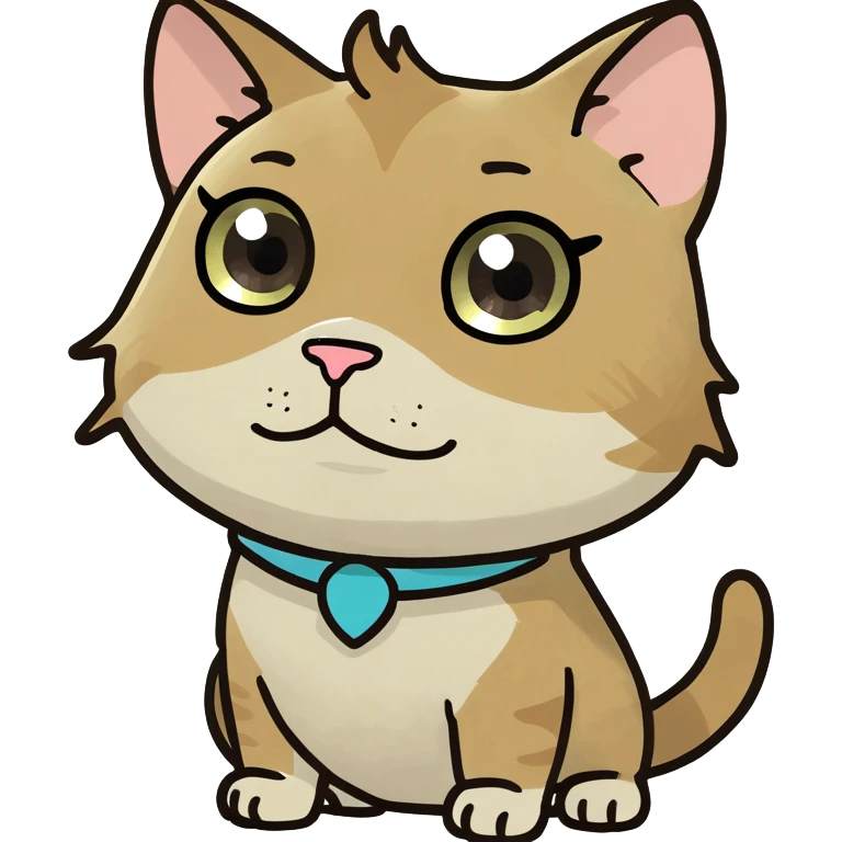 Cat in chibi art style  emoji
