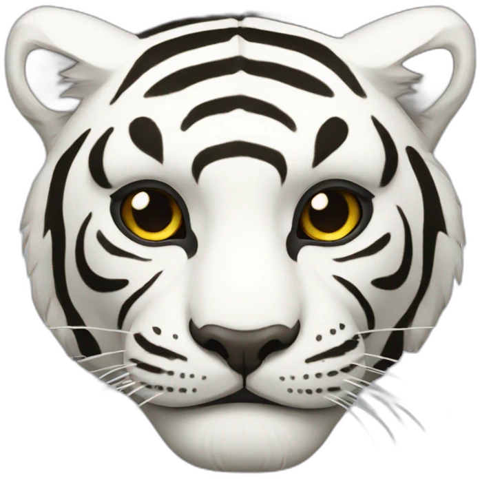 white tiger Japanese mask emoji