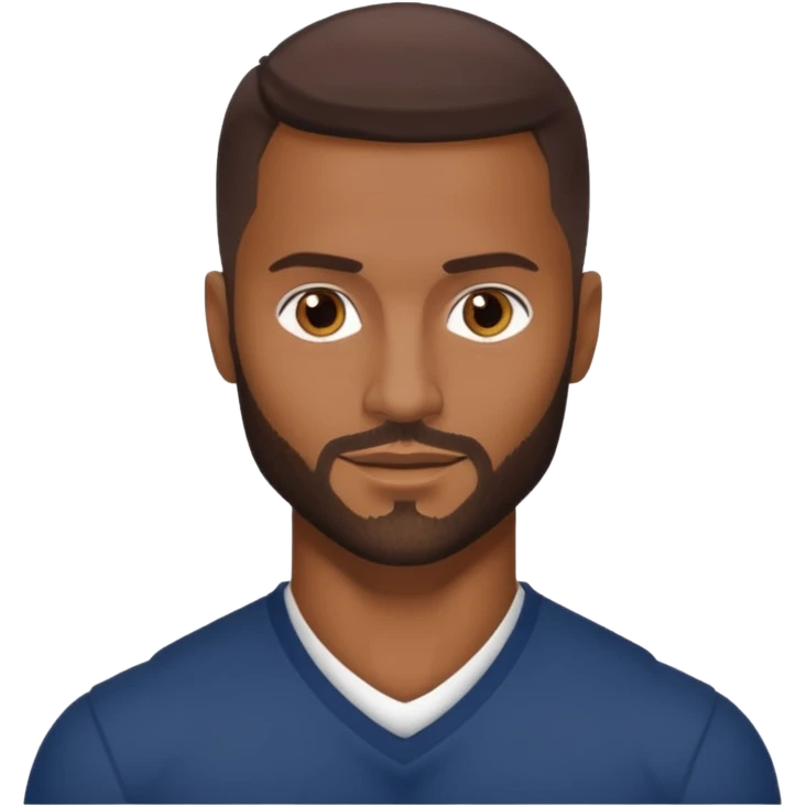 Ricky Whittle with dark brown hair emoji