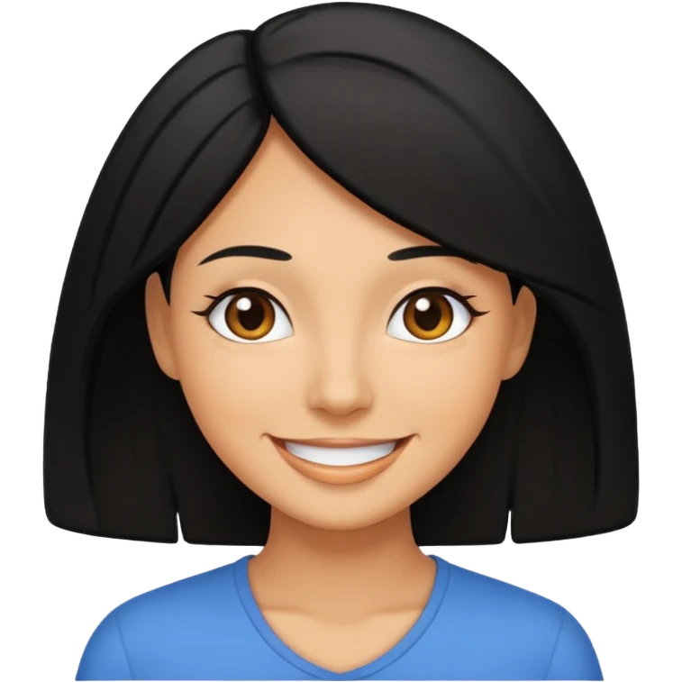 sims 4 icon over tan woman with black hair smiling  emoji