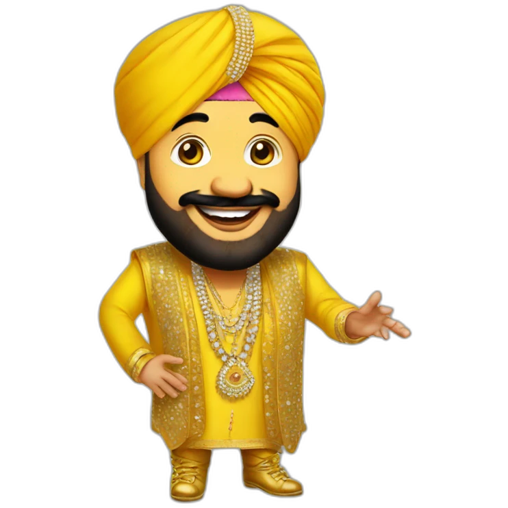Yellow daler mehndi emoji