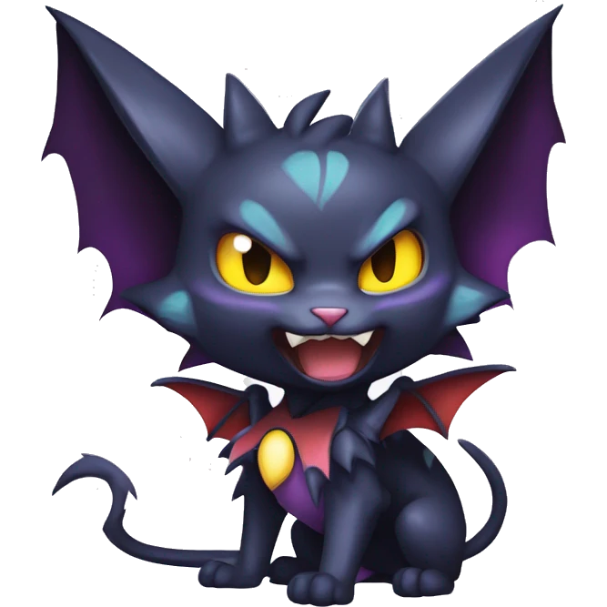 Cool Cute Edgy Chibi Bat-Cat-Noivern-Noibat-Litten-Pokémon-Fakémon-hybrid emoji