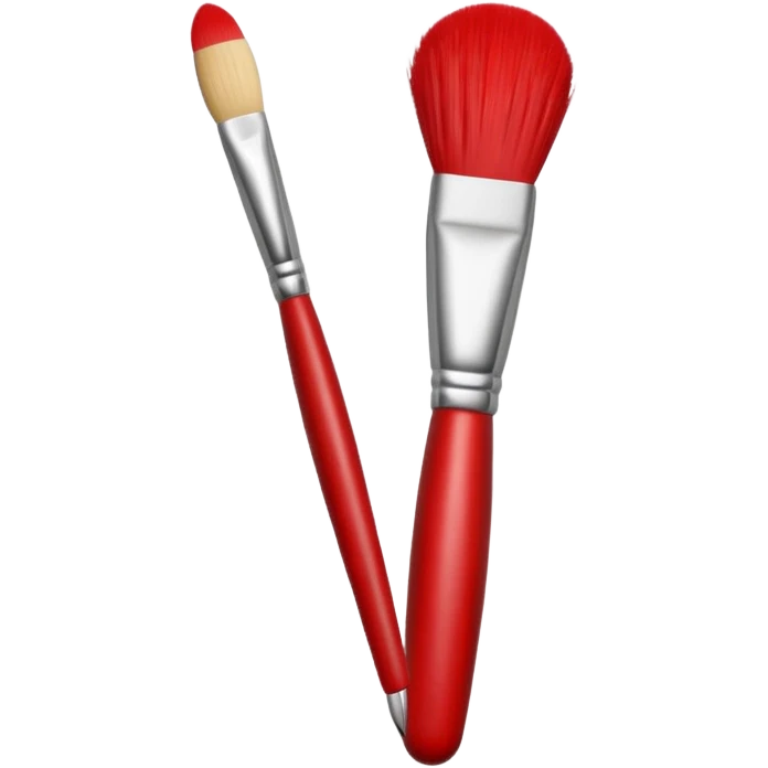Red make up brush emoji