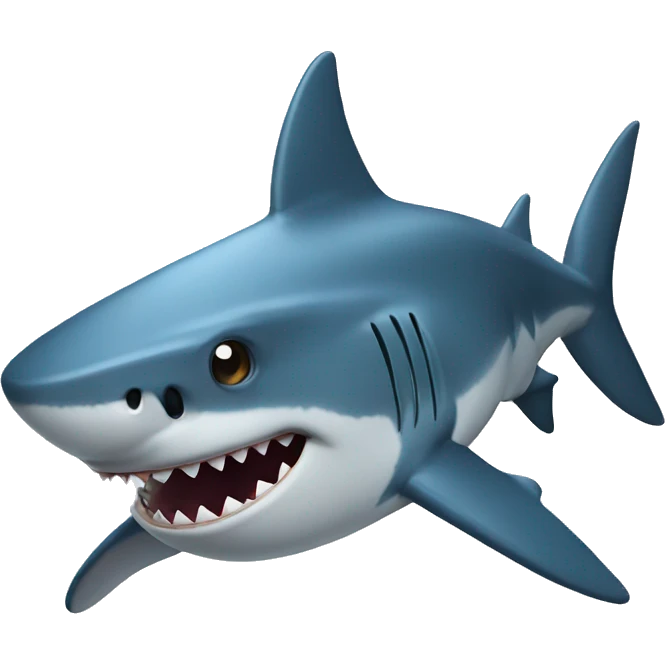 Shark with star eyes emoji