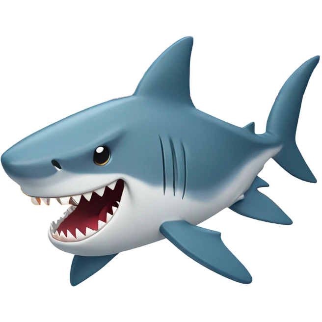 Shark playing hockey emoji