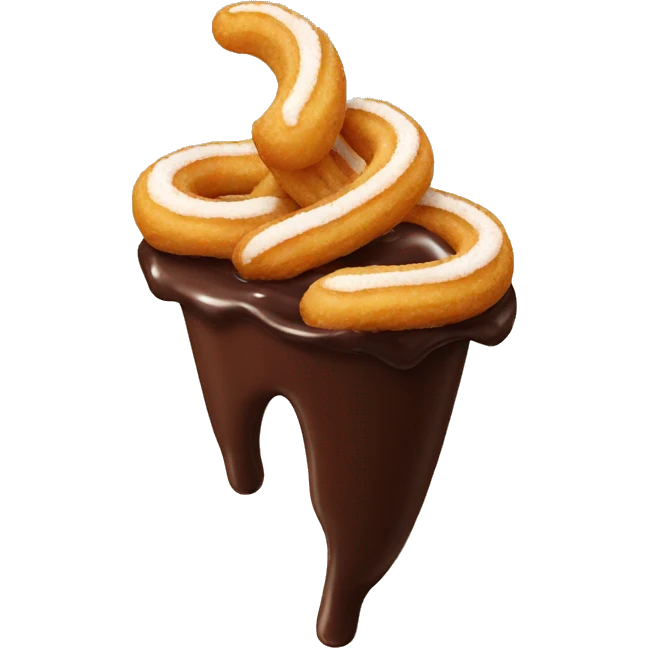 Dipped chocolate churro tip emoji