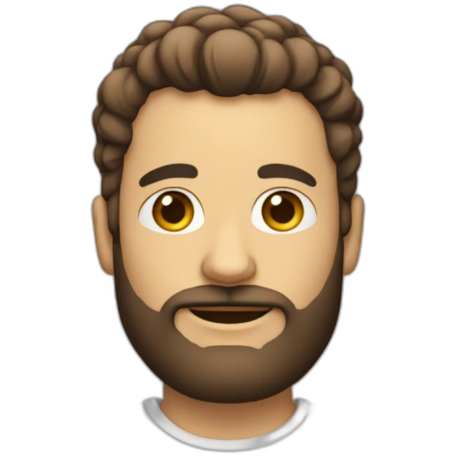 homme avec une petit barbe emoji
