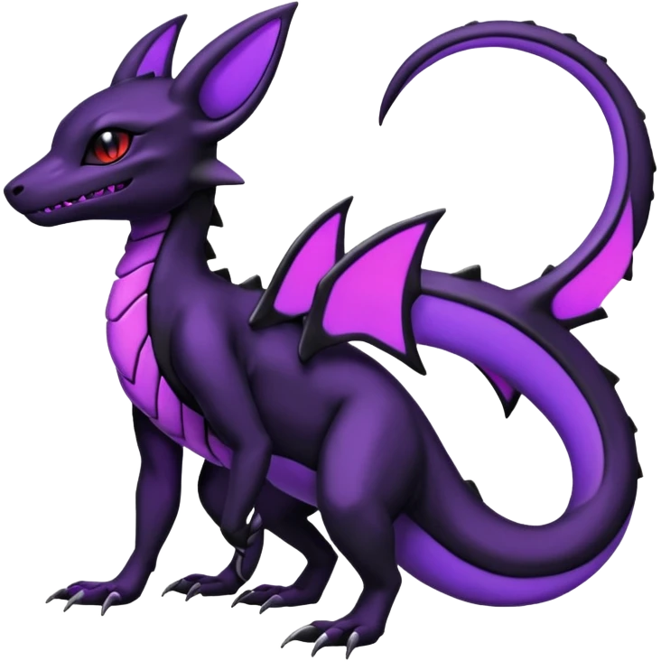 Dark Edgy Salandit-Umbreon-Fakémon-hybrid-creature (full body)  emoji