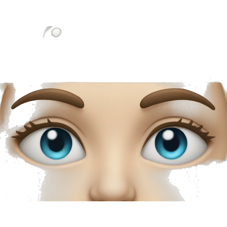 two realistic colourful eyes emoji