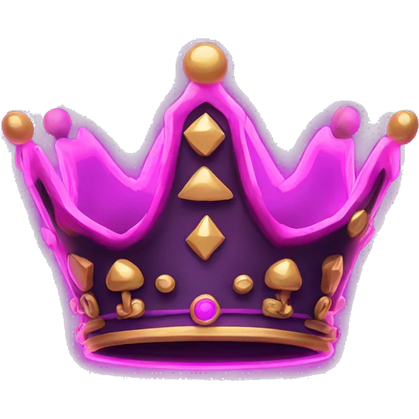 Crown neon emoji