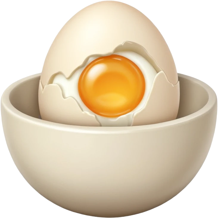 egg in bowl,  emoji