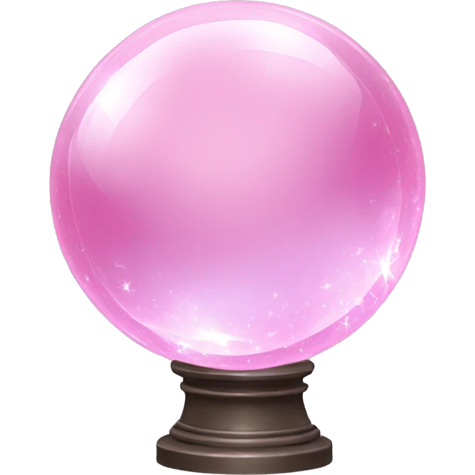 Light pink magic crystal ball emoji
