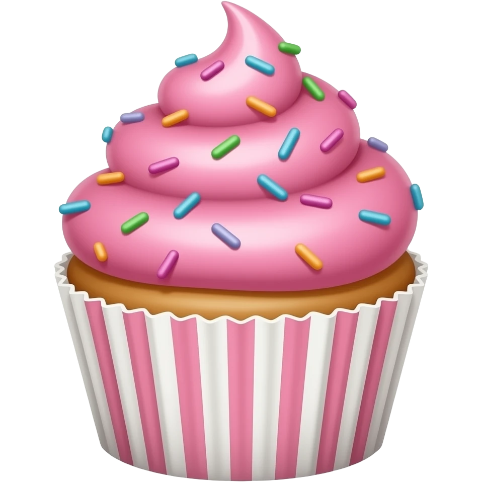 Cupcake with pink icing emoji