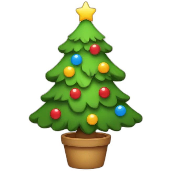 christmas tree kawaii emoji