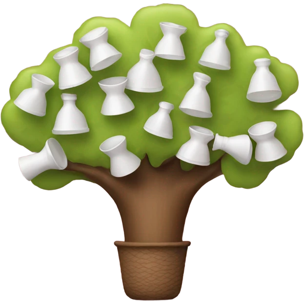 tree made of menstrual cups emoji