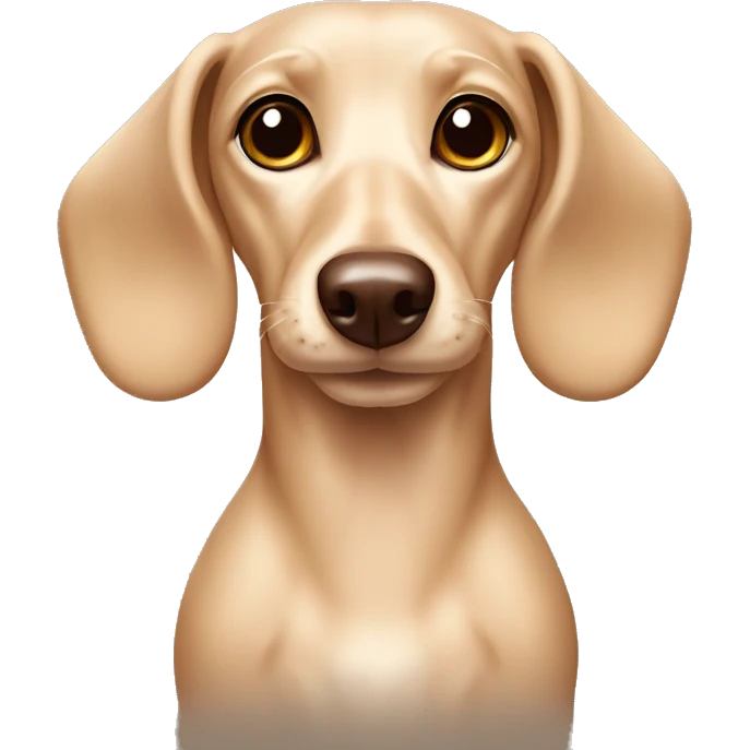 cream dachshund with brown eyes emoji