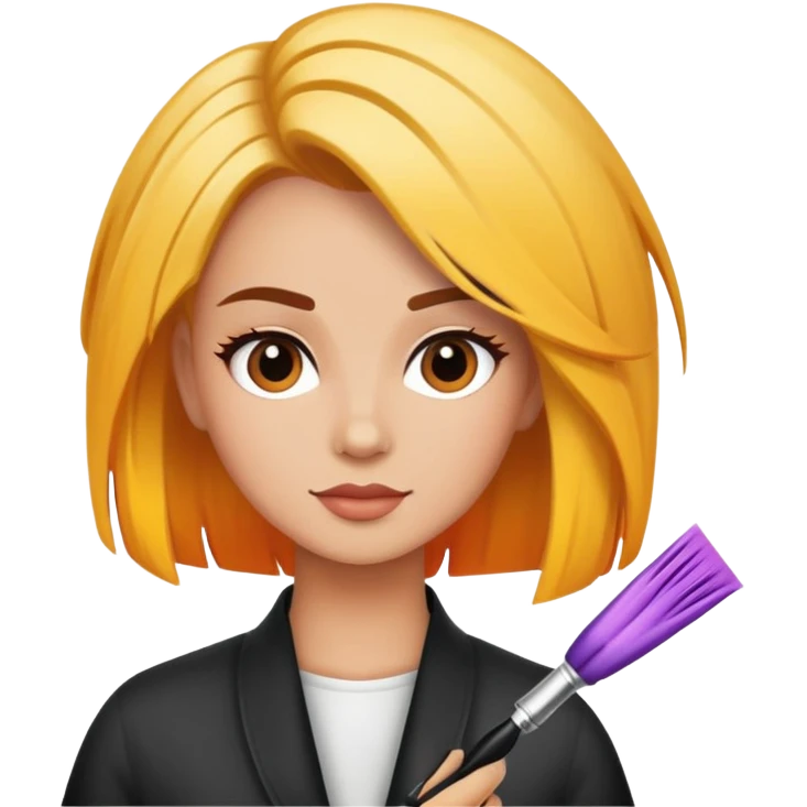 Hairstylist coloring hair emoji