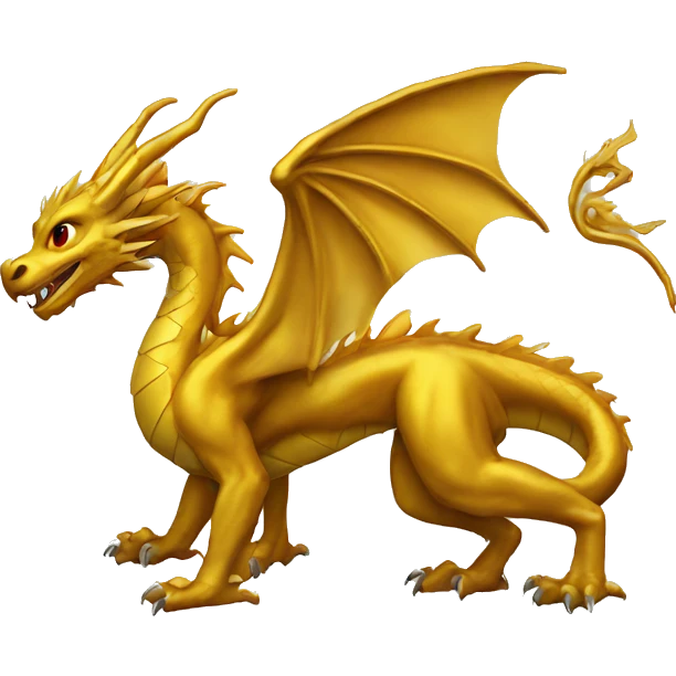 Golden dragon emoji