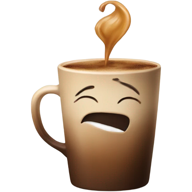 Coffee blowing a kiss emoji