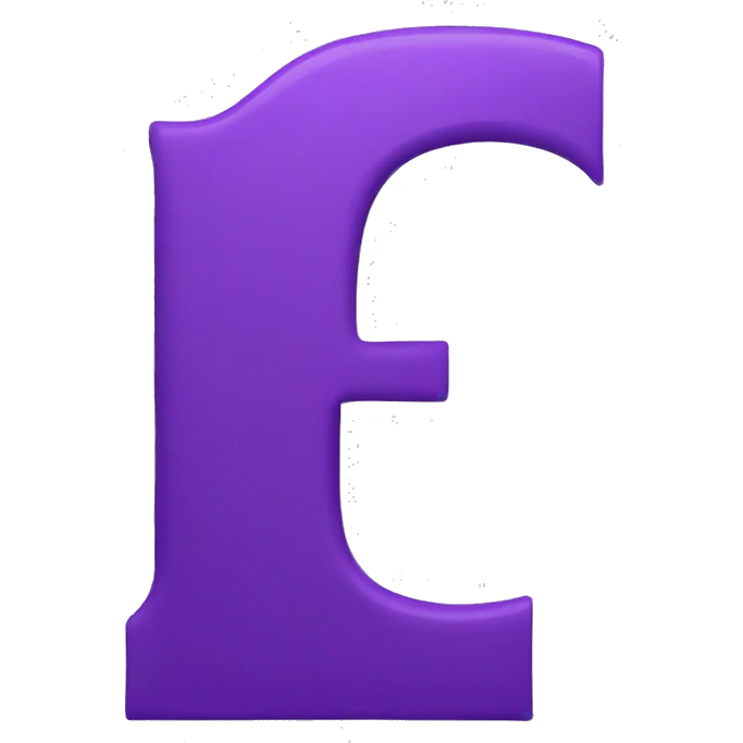 purple letter F emoji