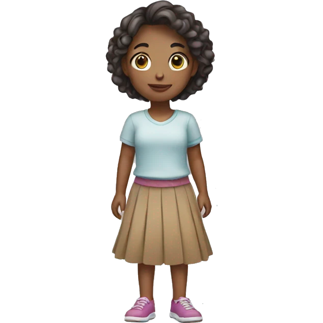 Girl wearing skirt emoji