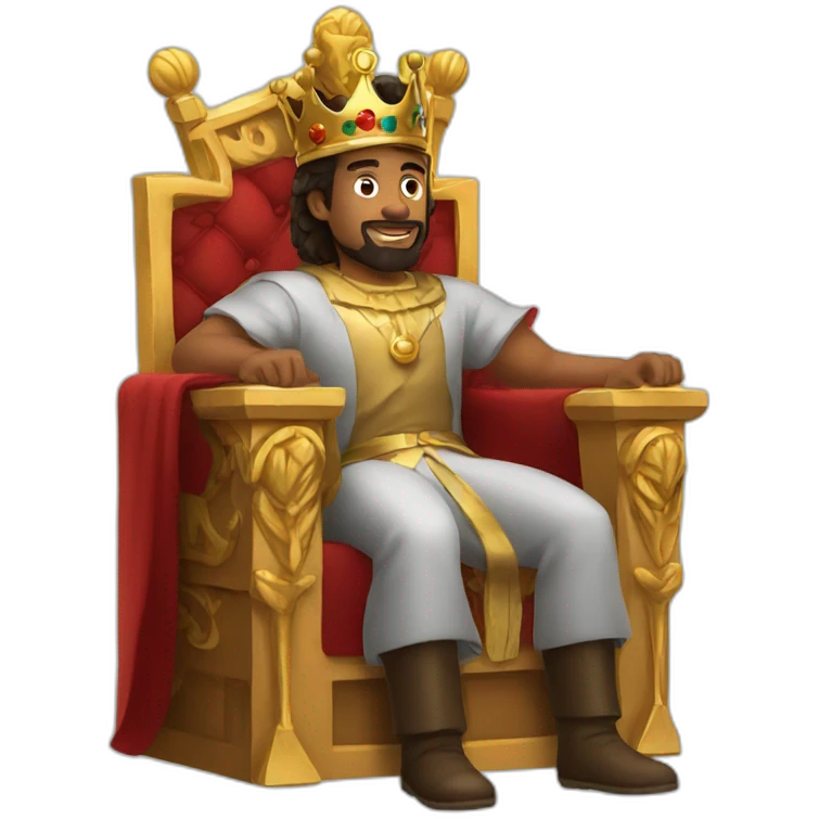 king sitting on a throne emoji