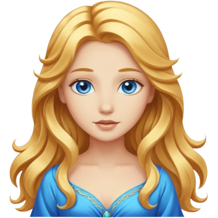 Girly goddess with flowing hair emoji
