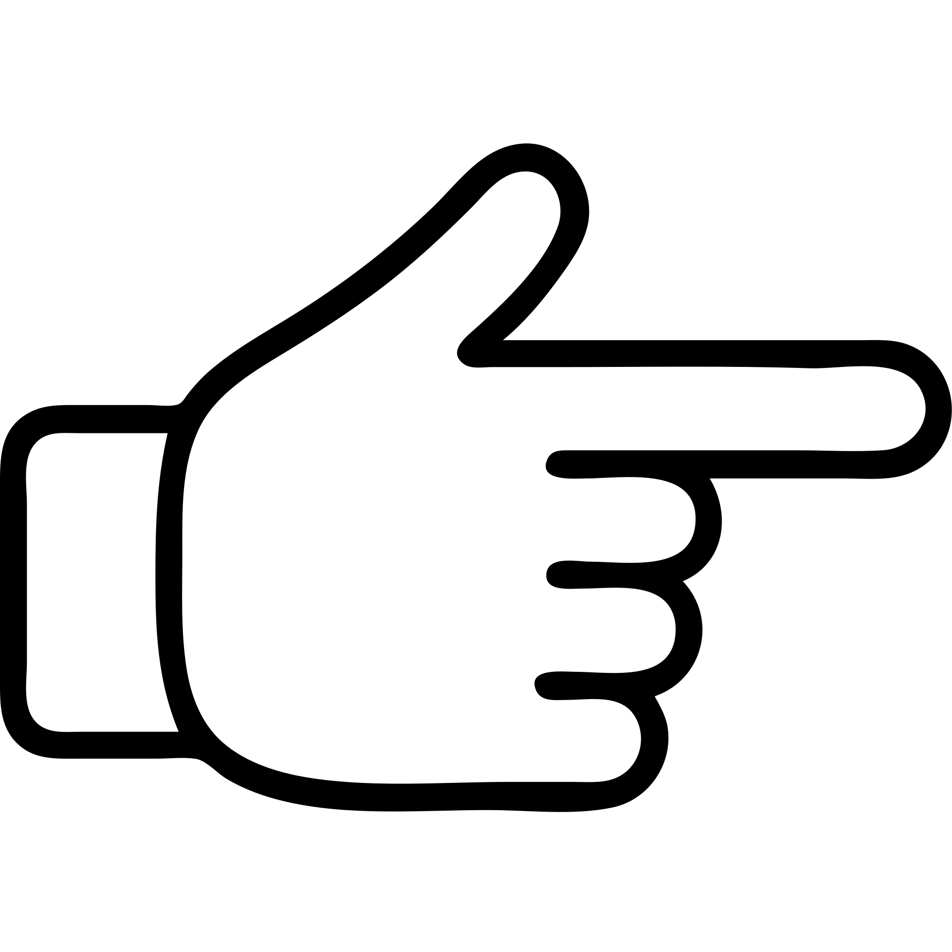 hand pointing outlined icon emoji